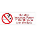 No Smoking Sign Panoramic Photo Hand Mirror (1.625" x 4.625")